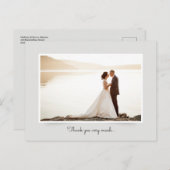 写真エレガントタイポグラフィ | サンキュー ポストカード (正面/裏面)