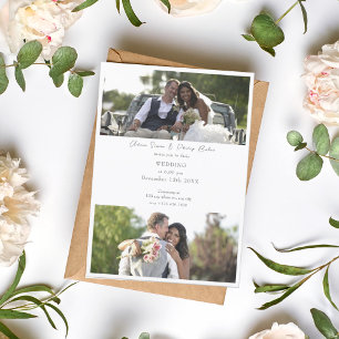 写真エレガントデザイン結婚の 招待状
