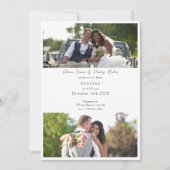 写真エレガントデザイン結婚の 招待状 (正面)