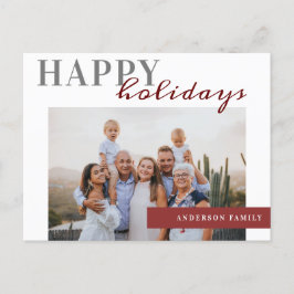 写真エレガントハッピーホリデーズファミリー ポストカード