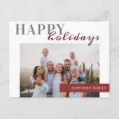 写真エレガントハッピーホリデーズファミリー ポストカード (正面)