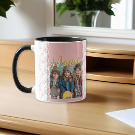 写真エレガントバイブル聖句ピンク・マザーズ・デイ マグカップ