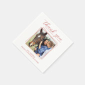 写真エレガントバラ金ゴールドありがとう結婚ペット スタンダードカクテルナプキン (角)