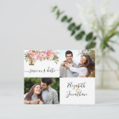 写真エレガントバラ金ゴールドサンゴフローラ発表 案内ポストカード (スタンド正面)