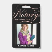 写真エレガントバラ金ゴールド公証人ローン業者 バッジ (表面)