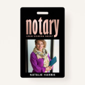 写真エレガントバラ金ゴールド公証融資 バッジ (正面)