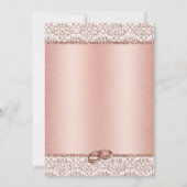 写真エレガントバラ金ゴールド結婚 セーブザデート (裏面)