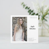 写真エレガントパーソナライズされたの卒業 案内状 (スタンド正面)