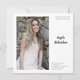 写真エレガントパーソナライズされたの卒業 案内状