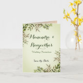 写真エレガントパーソナライズされた結婚式招待状カード カード (黄色い花)