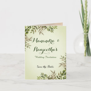 写真エレガントパーソナライズされた結婚式招待状カード カード