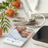 写真エレガントパーソナライズされた キーホルダー (正面右)