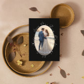 写真エレガントフレームQRコード日付の保存 招待状