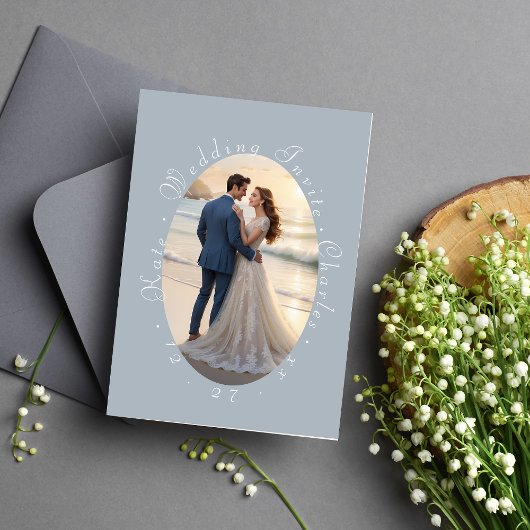 写真エレガントフレームQRコード 招待状