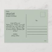 写真エレガントフローラメリークリスマス シーズンポストカード (裏面)