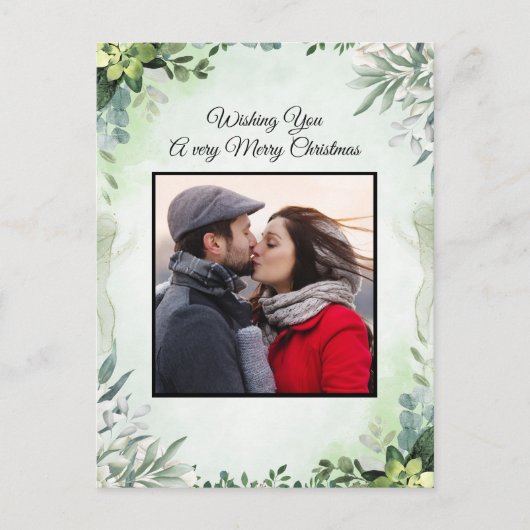 写真エレガントフローラメリークリスマス シーズンポストカード (正面)