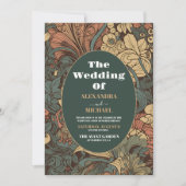 写真エレガントフローラ結婚アールヌーボー 招待状 (正面)