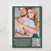 写真エレガントフローラ結婚アールヌーボー 招待状 (裏面)