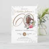 写真エレガントフローラ60誕生日 招待状 (スタンド正面)