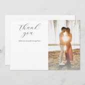 写真エレガントブライダルシャワーありがとう サンキューカード (正面/裏面)