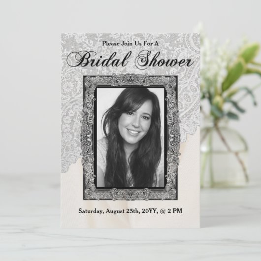 写真エレガントブライダルシャワー 招待状 (スタンド正面)