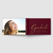 写真エレガントブルゴーニュ卒業パーティー ゲストブック (全面)