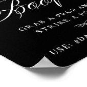 写真エレガントブースがポーズをとる |白いスクリプト ポスター (角)