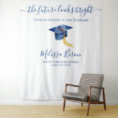 写真エレガントブースの青い背景 タペストリー (インサイチュ)