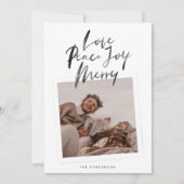 写真エレガントブース宗教的な愛の平和の喜び シーズンカード (正面)