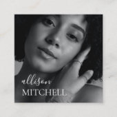 写真エレガントプロフェッショナル書 スクエア名刺 (正面)