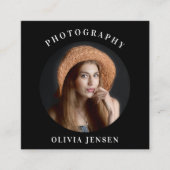 写真エレガントプロフェッショナル書 スクエア名刺 (正面)