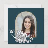 写真エレガントヘブライ語バルミツワー招待状 招待状 (正面)