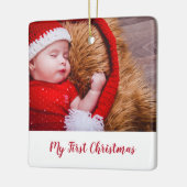 写真エレガントマイ初めてのクリスマスモダンベビー セラミックオーナメント (左)