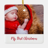 写真エレガントマイ初めてのクリスマスモダンベビー セラミックオーナメント (正面)