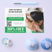 写真エレガントマッサージセラピスト割引チラシ チラシ (シングル)