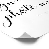 写真エレガントマットのサイン結婚にサイン ポスター (角)