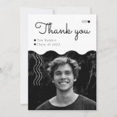 写真エレガントミニマルの卒業式 サンキューカード (正面)