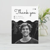 写真エレガントミニマルの卒業式 サンキューカード (スタンド正面)