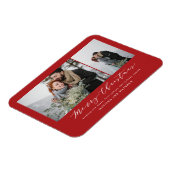 写真エレガントミニマルコラージュのクリスマスの台本 マグネット (左側)