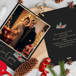 写真エレガントミニマルスタイリッシュ主義メリークリスマス シーズンカード