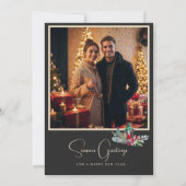 写真エレガントミニマルスタイリッシュ主義メリークリスマス シーズンカード (正面)