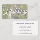 写真エレガントミニマルモダン結婚写真家 名刺 (正面/裏面)