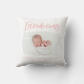 写真エレガントミニマル誕生 クッション (裏面)