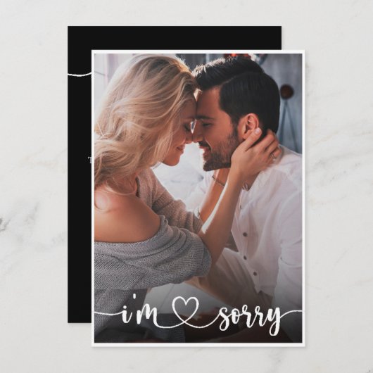 写真エレガントメモリ申し訳ない謝罪カード サンキューカード (正面/裏面)
