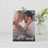 写真エレガントメモリ申し訳ない謝罪カード サンキューカード (スタンド正面)