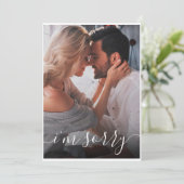 写真エレガントメモリ申し訳ない謝罪カード サンキューカード (スタンド正面)