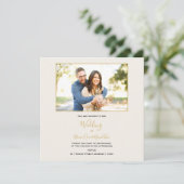 写真エレガントメモリ結婚式招待状 サンキューカード (スタンド正面)