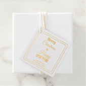 写真エレガントメリークリスマスハッピーニューイヤー フェイバータグ (箱)