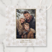 写真エレガントメリークリスマスハッピーニューイヤー フェイバータグ (裏面)