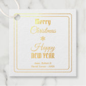 写真エレガントメリークリスマスハッピーニューイヤー フェイバータグ (正面)